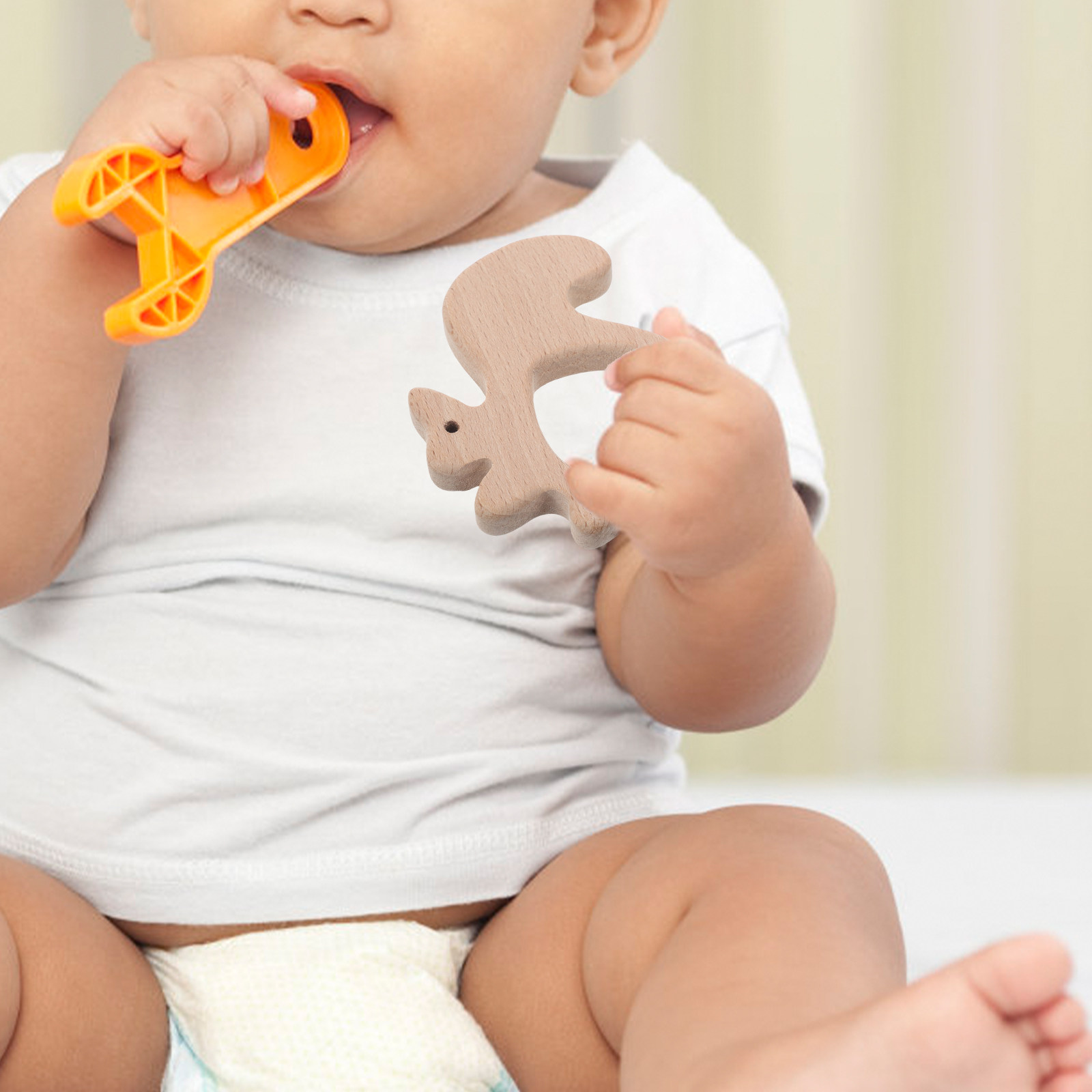 Baby Products Natural - Деревянный прорезыватель в форме животного, изготовленный