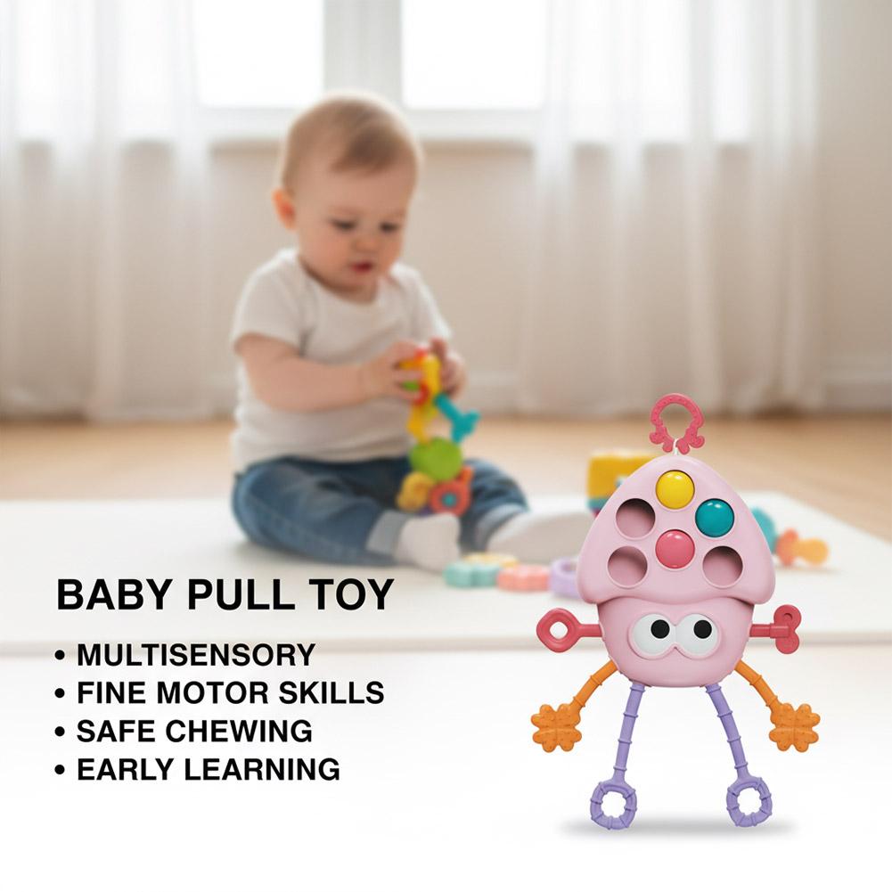 Baby Products Natural - Развивающая игрушка-прорезыватель Монтессори для малышей: силиконовая